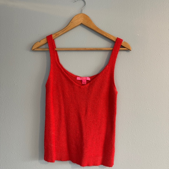 Lilly Pulitzer Red Cardigan & Tank Set - Picture 2 of 4